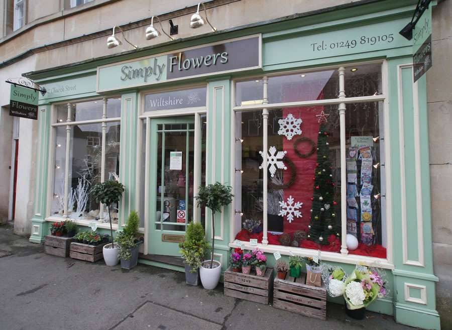 Simply Flowers Wiltshire Shopfront Autumn